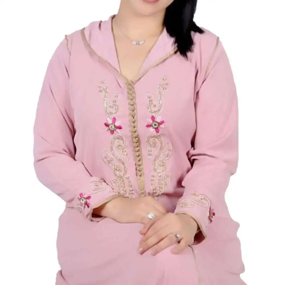 Dress Women Muslim Embroidery Solid Color With Hood Long Sleeve Dress Spring Summer New 2022 Casual Loose Simplicity Ladies Robe
Dress Women Muslim Embroidery Solid Color With Hood Long Sleeve Dress Spring Summer New 2022 Casual Loose Simplicity Ladies Robe