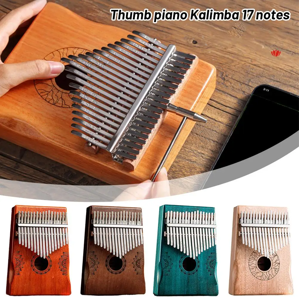 17 Keys Wooden Kalimba Thumb Piano Mahogany Wood Portable Beginner Thumb Piano Gifts For Kids New Year M1G2
17 Keys Wooden Kalimba Thumb Piano Mahogany Wood Portable Beginner Thumb Piano Gifts For Kids New Year M1G2