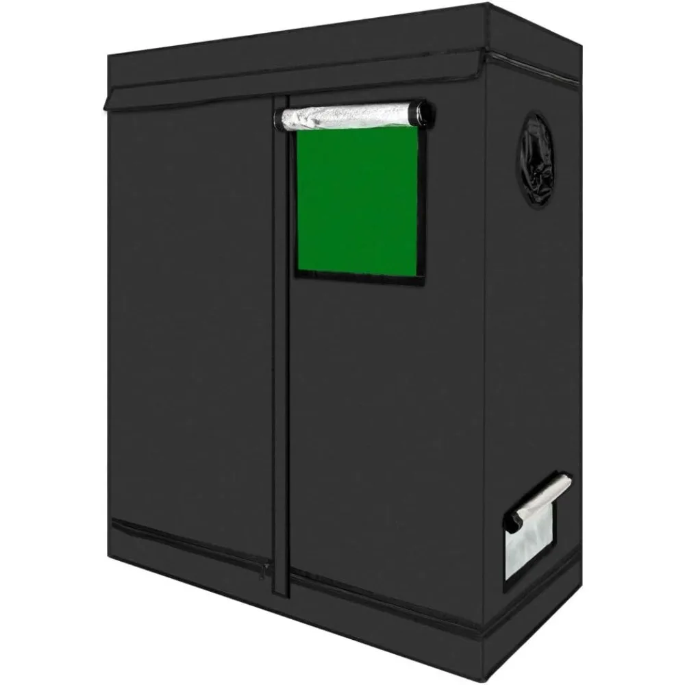 48 inch x 24 inch x 60 inch high reflective polyester film hydroponic plant growth chamber with detachable floor tray
48 inch x 24 inch x 60 inch high reflective polyester film hydroponic plant growth chamber with detachable floor tray