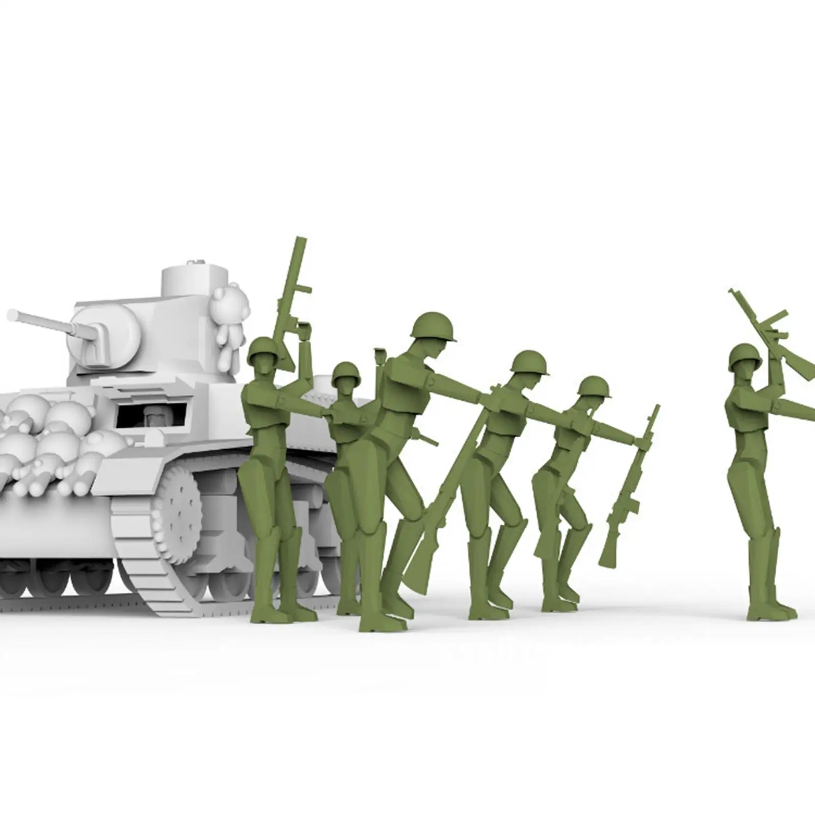 Mini 1/35 Soldier Figure Model Kit Assembly DIY Unassembled Figure Accessory
Mini 1/35 Soldier Figure Model Kit Assembly DIY Unassembled Figure Accessory
