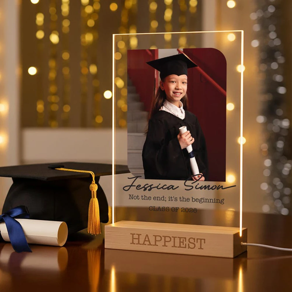 Personalized Custom Text Acrylic Night Lamp Warm 3 Color 7 Color LED Light Wooden Base Graduation Birthday Souvenir Decor Gift
Personalized Custom Text Acrylic Night Lamp Warm 3 Color 7 Color LED Light Wooden Base Graduation Birthday Souvenir Decor Gift