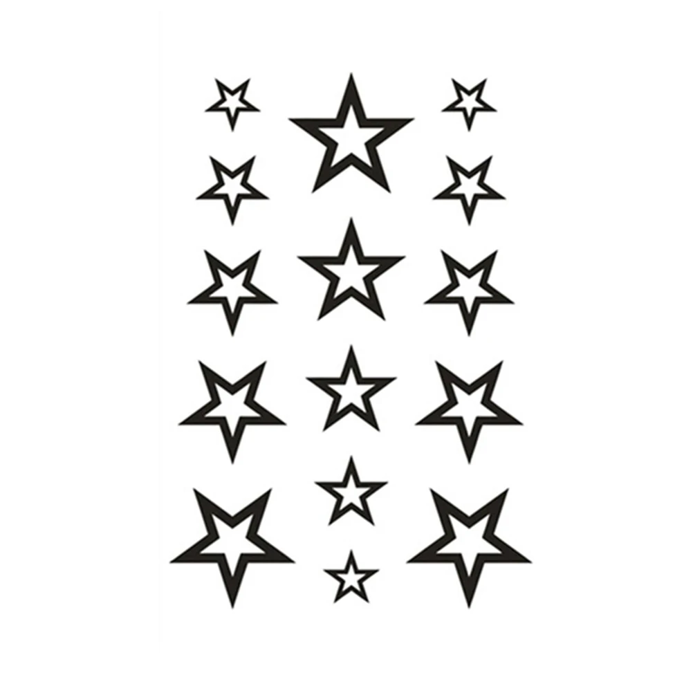 6-Pack Hollow Star Waterproof Temporary Tattoos – Water Transfer Art Stickers for Long-Lasting, Easy-Apply
6-Pack Hollow Star Waterproof Temporary Tattoos – Water Transfer Art Stickers for Long-Lasting, Easy-Apply