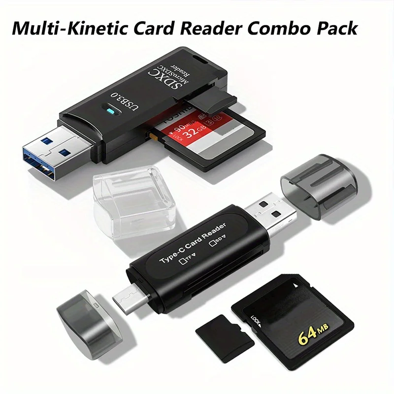 2pcs 2-in-1 card reader multi-card single-card mini high-speed TF/SD/Type-c USB 3.0 Micro SD TF card
2pcs 2-in-1 card reader multi-card single-card mini high-speed TF/SD/Type-c USB 3.0 Micro SD TF card