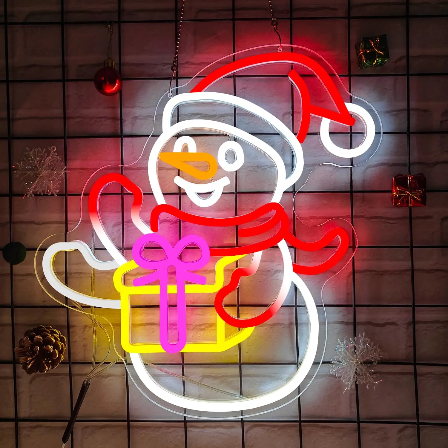 Waving Snowman Neon Sign Dimmable Flicker Design Light Sign for Wall Decor Animated Christmas Light Up Sign for Window Home Part
Waving Snowman Neon Sign Dimmable Flicker Design Light Sign for Wall Decor Animated Christmas Light Up Sign for Window Home Part