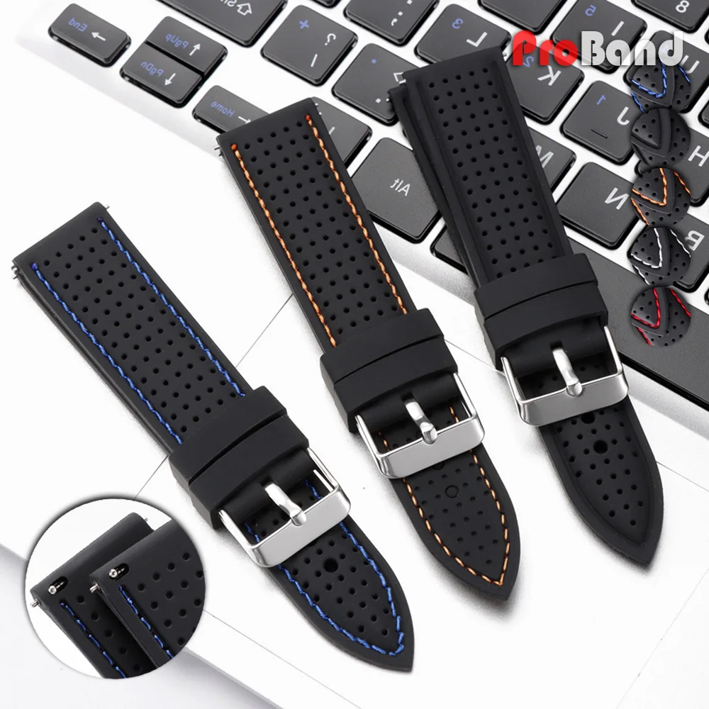 20 22mm 24mm Stitching Sports Silicone Watch Band Thick Quick Release Rubber Strap Waterproof Soft Bracelets for Seiko for Omega
20 22mm 24mm Stitching Sports Silicone Watch Band Thick Quick Release Rubber Strap Waterproof Soft Bracelets for Seiko for Omega