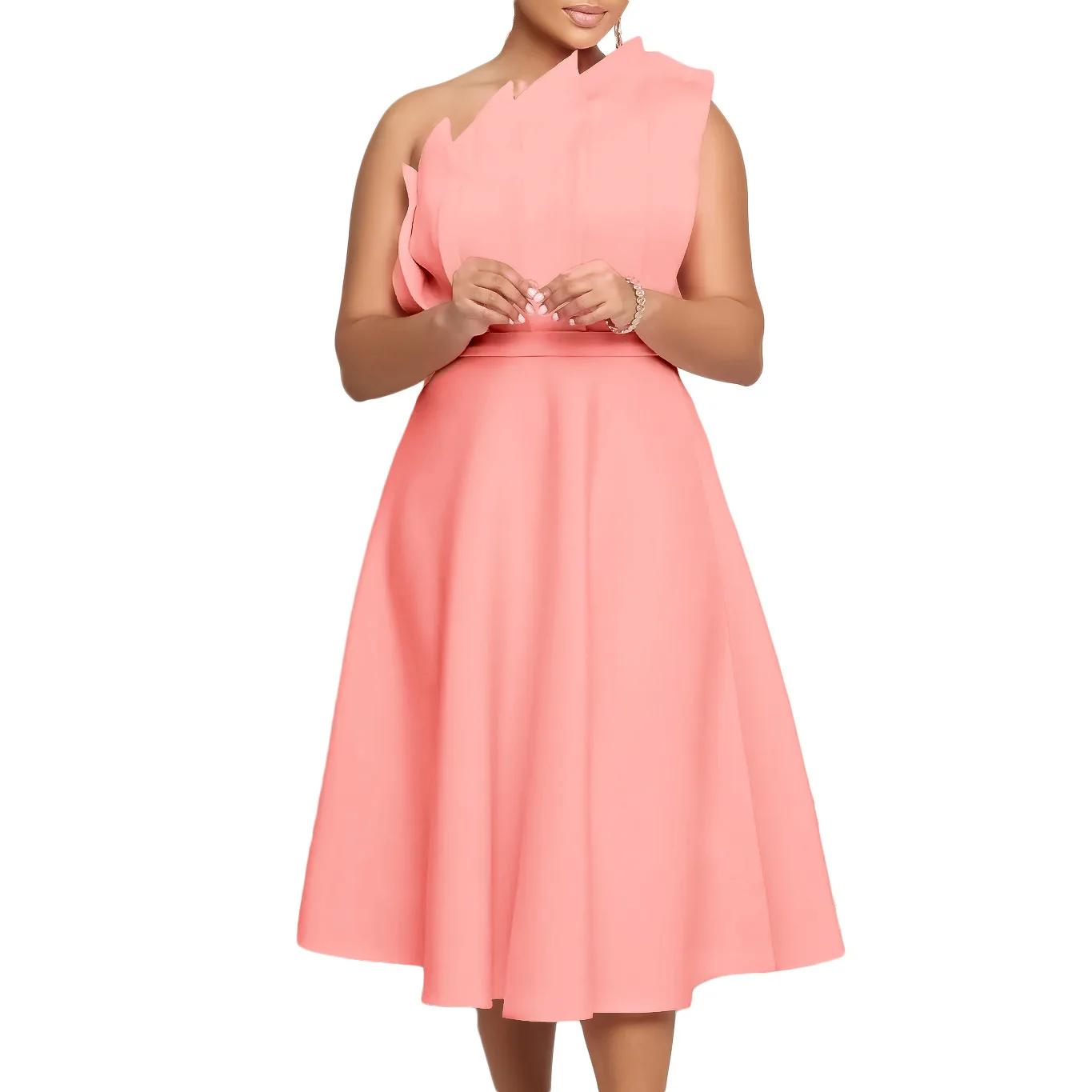 Summer Elegant African Women Sleeveless Polyester White Pink Red Pleated Dress African Clothes Women African Dresses for Women
Summer Elegant African Women Sleeveless Polyester White Pink Red Pleated Dress African Clothes Women African Dresses for Women