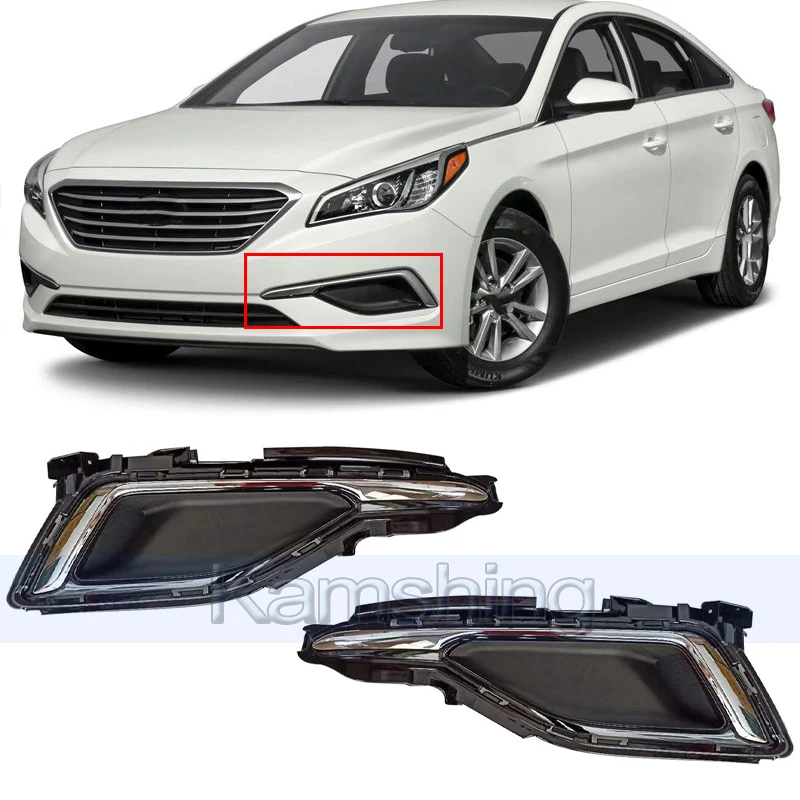 Kamshing 1pair Front Bumper Foglight Frame For Hyundai Sonata 2015-2016 Fog Light Grille Foglamp Cover Plate
Kamshing 1pair Front Bumper Foglight Frame For Hyundai Sonata 2015-2016 Fog Light Grille Foglamp Cover Plate