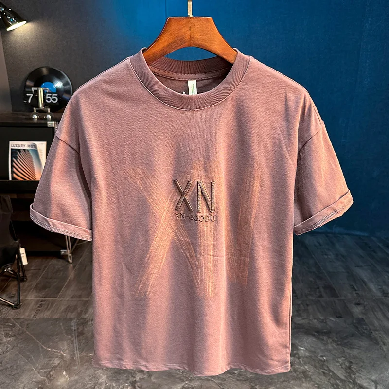 Summer short sleeved T-shirt for men, loose and versatile casual half sleeved men's clothing, 2025 new top
Summer short sleeved T-shirt for men, loose and versatile casual half sleeved men's clothing, 2025 new top