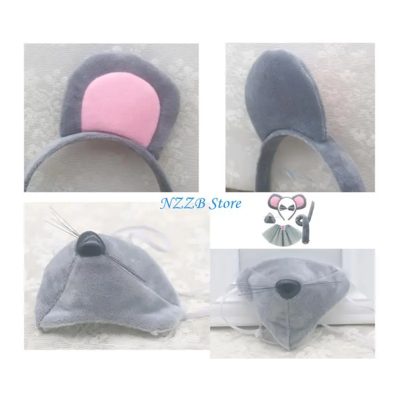 T21F Mouse Costume Set Mouse Ears Headband Bowtie Tail Tutu Skirts Nose Gloves for Kids-Halloween Costume Cosplay Party Props
T21F Mouse Costume Set Mouse Ears Headband Bowtie Tail Tutu Skirts Nose Gloves for Kids-Halloween Costume Cosplay Party Props