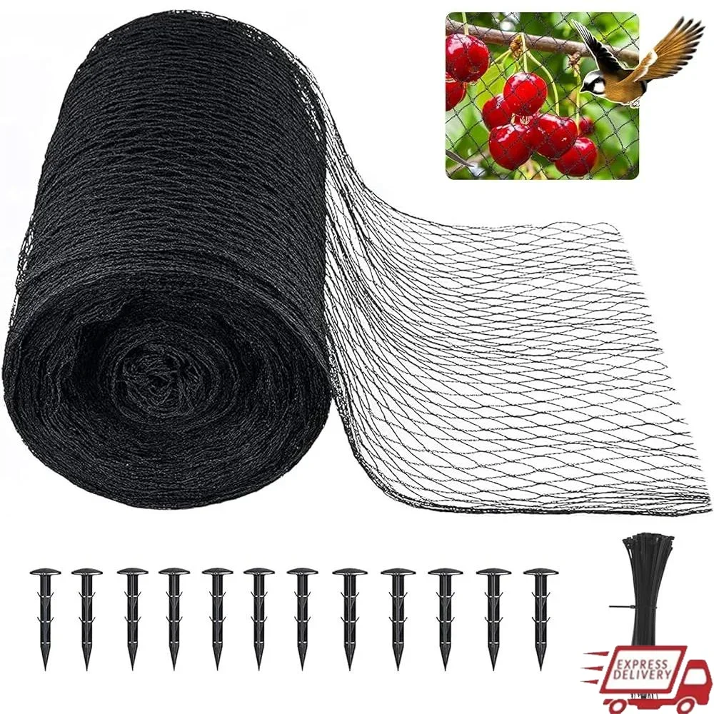 Durable Garden Netting 40x40 5/8 Inch Mesh Bird and Wildlife Barrier Chicken Coop and Vegetable Protection
Durable Garden Netting 40x40 5/8 Inch Mesh Bird and Wildlife Barrier Chicken Coop and Vegetable Protection