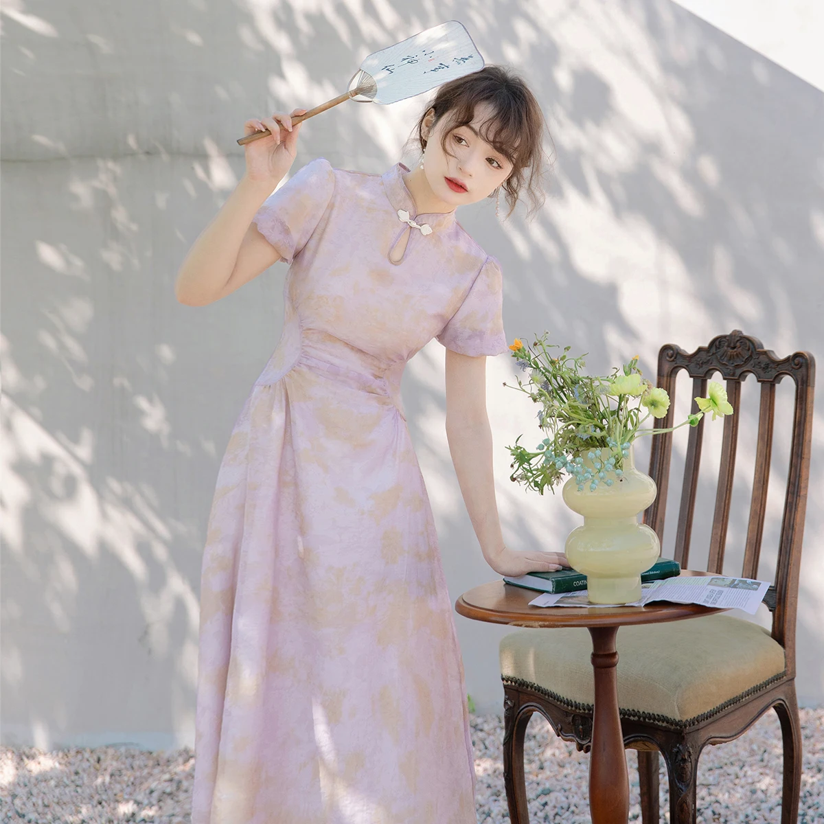 Ele Purple ort-Sve Qipao Dr for Young Girls Slimming A-Line Silhouette Daily Wear Comfortable Gentlewoman Sle
Ele Purple ort-Sve Qipao Dr for Young Girls Slimming A-Line Silhouette Daily Wear Comfortable Gentlewoman Sle