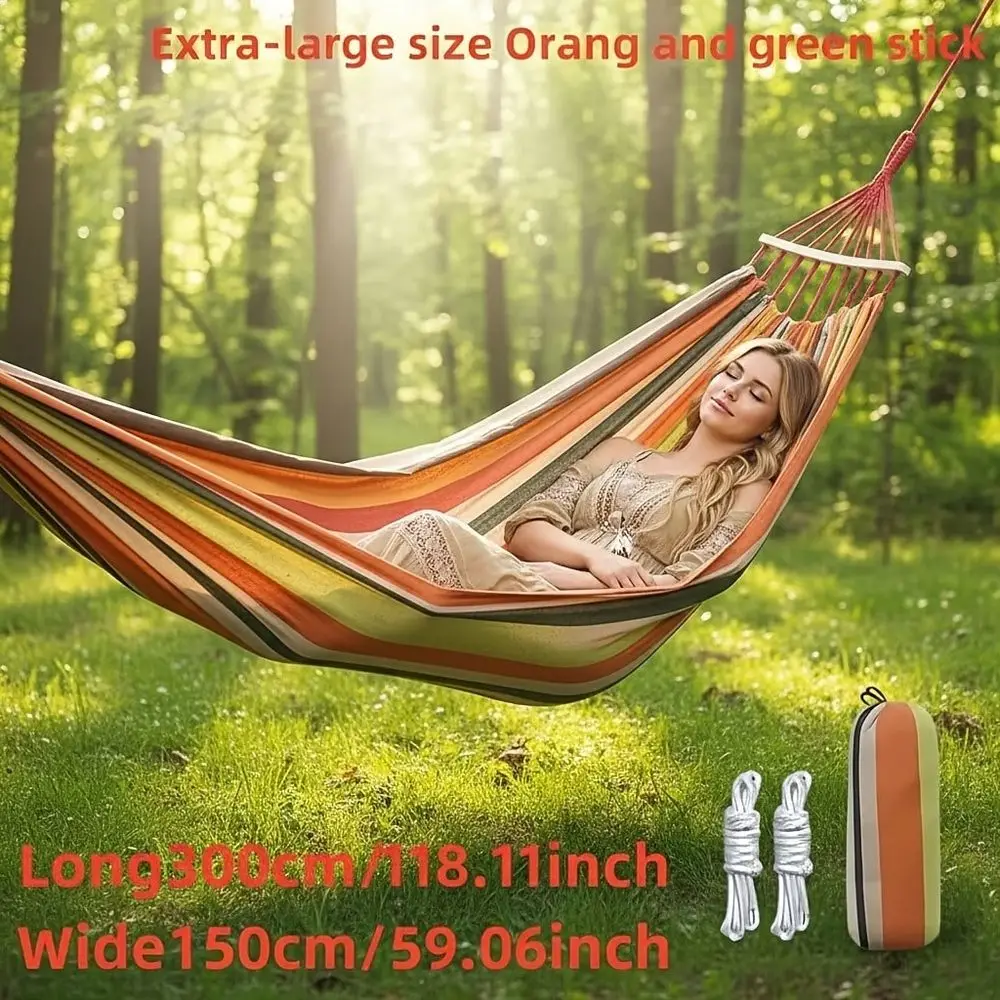 Thick Outdoor Hammock With Wooden Rods Reinforced Nylon Rope, Suitable For Yard, Garden, Park Double Person Hanging Chair Swing
Thick Outdoor Hammock With Wooden Rods Reinforced Nylon Rope, Suitable For Yard, Garden, Park Double Person Hanging Chair Swing
