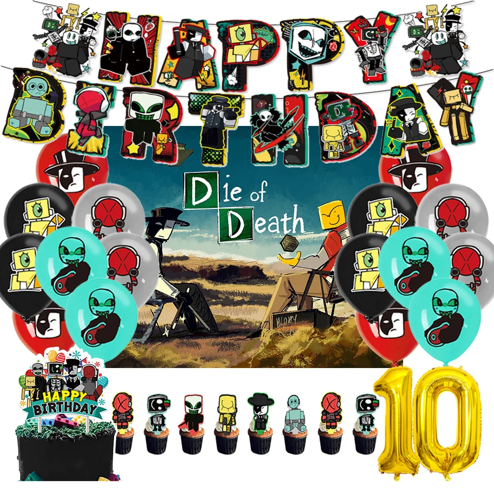Die of Death Game Kids Birthday Party Decorations Backdrop Balloon Set Cake Topper Background Baby Shower Kid Gift Toy Supplies
Die of Death Game Kids Birthday Party Decorations Backdrop Balloon Set Cake Topper Background Baby Shower Kid Gift Toy Supplies