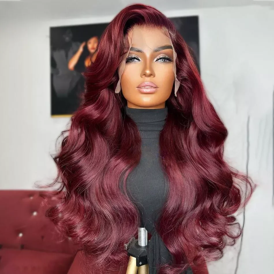 99J Burgundy 13x4 Lace Front Wig For Women 13x6 Body Wave Lace Frontal Wigs 100% Brazilian Remy Human Hair Wig Pre Plucked
99J Burgundy 13x4 Lace Front Wig For Women 13x6 Body Wave Lace Frontal Wigs 100% Brazilian Remy Human Hair Wig Pre Plucked