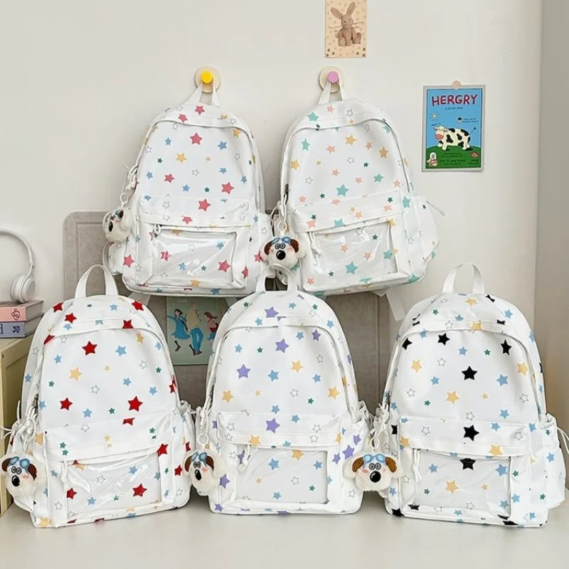 Свежие милые звезды Ita Schoolmochila, сумка большой емкости, студенческий прозрачный рюкзак, модные сумки Ins Sac Femme на молнии для женщин
Свежие милые звезды Ita Schoolmochila, сумка большой емкости, студенческий прозрачный рюкзак, модные сумки Ins Sac Femme на молнии для женщин