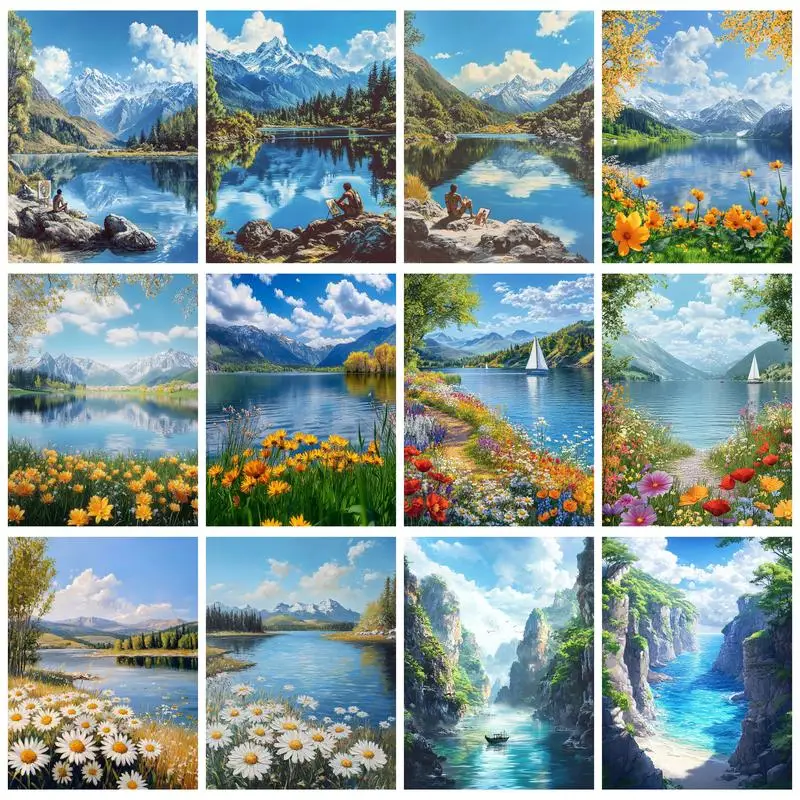 RUOPOTY Blue Sky And Lake WaterPainting By Numbers Adults Crafts Landscape Coloring On Numbers Wall Art On Canvas Diy Gift Pictu
RUOPOTY Blue Sky And Lake WaterPainting By Numbers Adults Crafts Landscape Coloring On Numbers Wall Art On Canvas Diy Gift Pictu