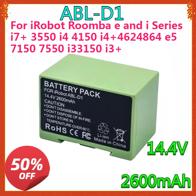 Замена аккумулятора i7 14,4 В, 2600 мАч для iRobot Roomba e и i Series i7+ e5 7150 7550 i3 3150 i3+ 3550 i4 4150 i4 Аксессуары
Замена аккумулятора i7 14,4 В, 2600 мАч для iRobot Roomba e и i Series i7+ e5 7150 7550 i3 3150 i3+ 3550 i4 4150 i4 Аксессуары