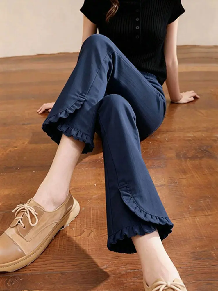 Slimming High Waist Bell Bottom Pants Women's Casual Trousers Summer 2026 New Style Design Sense Wood Grain
Slimming High Waist Bell Bottom Pants Women's Casual Trousers Summer 2026 New Style Design Sense Wood Grain