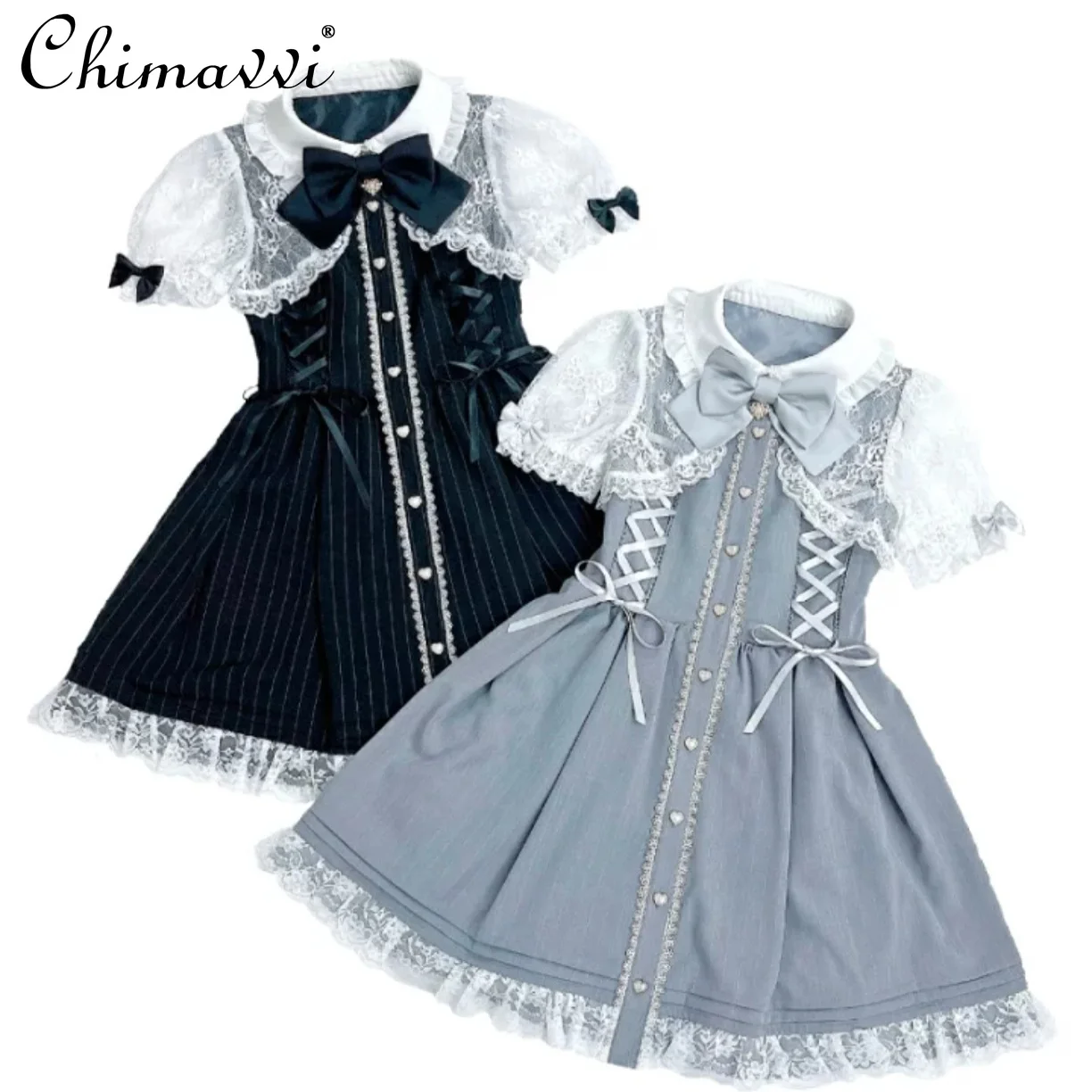 Japanese Sweet Cloak-style Fake Two-piece Slim-fit Dress 2025 Summer New Lolita Cute Bow Girl Slim Temperament Short Dresses
Japanese Sweet Cloak-style Fake Two-piece Slim-fit Dress 2025 Summer New Lolita Cute Bow Girl Slim Temperament Short Dresses