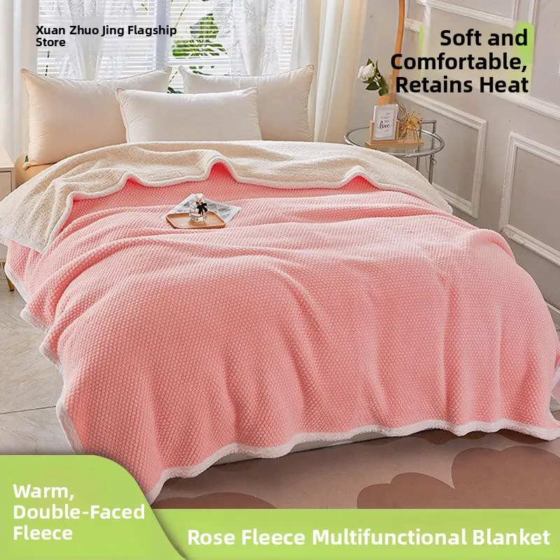 New Autumn Winter Thickened Fleece Rose Velvet Blanket Multi-Functional Composite Sofa Blanket Soft Comfortable Nap Blanket
New Autumn Winter Thickened Fleece Rose Velvet Blanket Multi-Functional Composite Sofa Blanket Soft Comfortable Nap Blanket