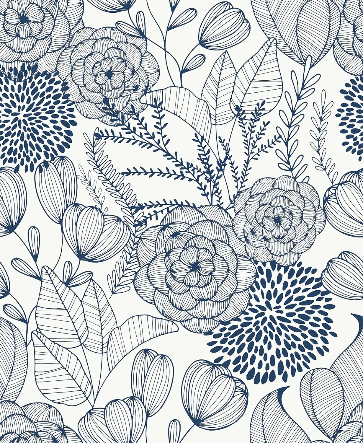Navy Blue Secret Garden Peel and Stick Wallpaper for Walls
Navy Blue Secret Garden Peel and Stick Wallpaper for Walls