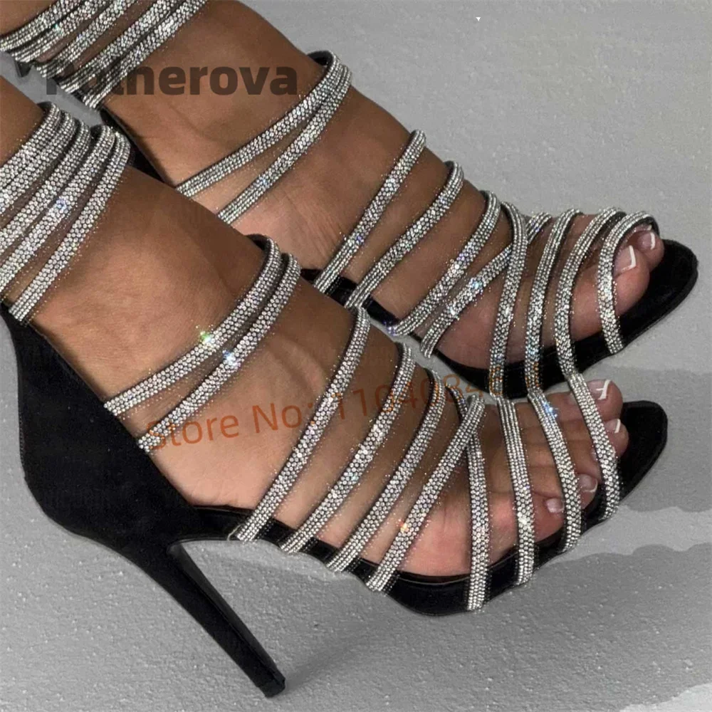 Rhinestone Strap Cover Heel Sandals for Women Fashion Sexy High Heels Back Zip Narrow Bands Summer Runway Party Dress Shoes
Rhinestone Strap Cover Heel Sandals for Women Fashion Sexy High Heels Back Zip Narrow Bands Summer Runway Party Dress Shoes