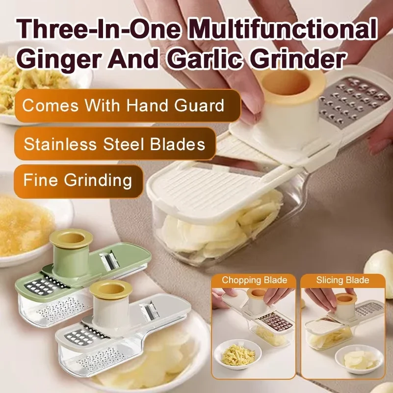 3-in-1 Multifunctional Ginger and Garlic Grinder Home Kitchen Slicer All Grinder
3-in-1 Multifunctional Ginger and Garlic Grinder Home Kitchen Slicer All Grinder