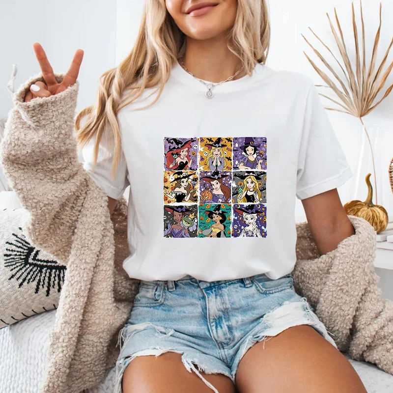 Halloween Disney Princess Pattern T-Shirt Ghost Girl Shirt New Women's Casual Comfortable Short-Sleeve T-Shirt Top
Halloween Disney Princess Pattern T-Shirt Ghost Girl Shirt New Women's Casual Comfortable Short-Sleeve T-Shirt Top