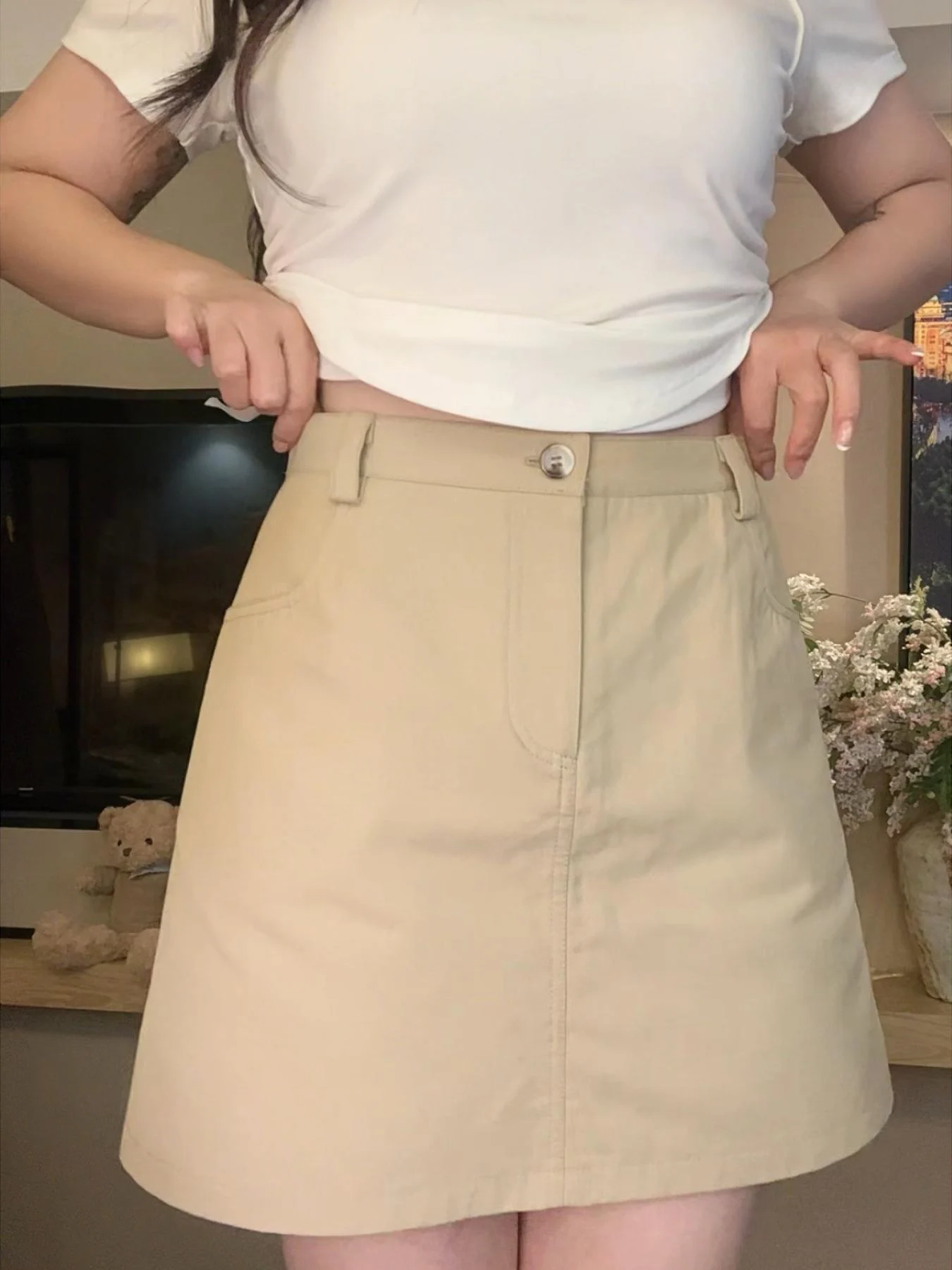 High Waist A-Line Skirt Women's Summer plus Size Hip Covering Anti-Light Workwear Short Skirt Sweet Spicy Girl
High Waist A-Line Skirt Women's Summer plus Size Hip Covering Anti-Light Workwear Short Skirt Sweet Spicy Girl