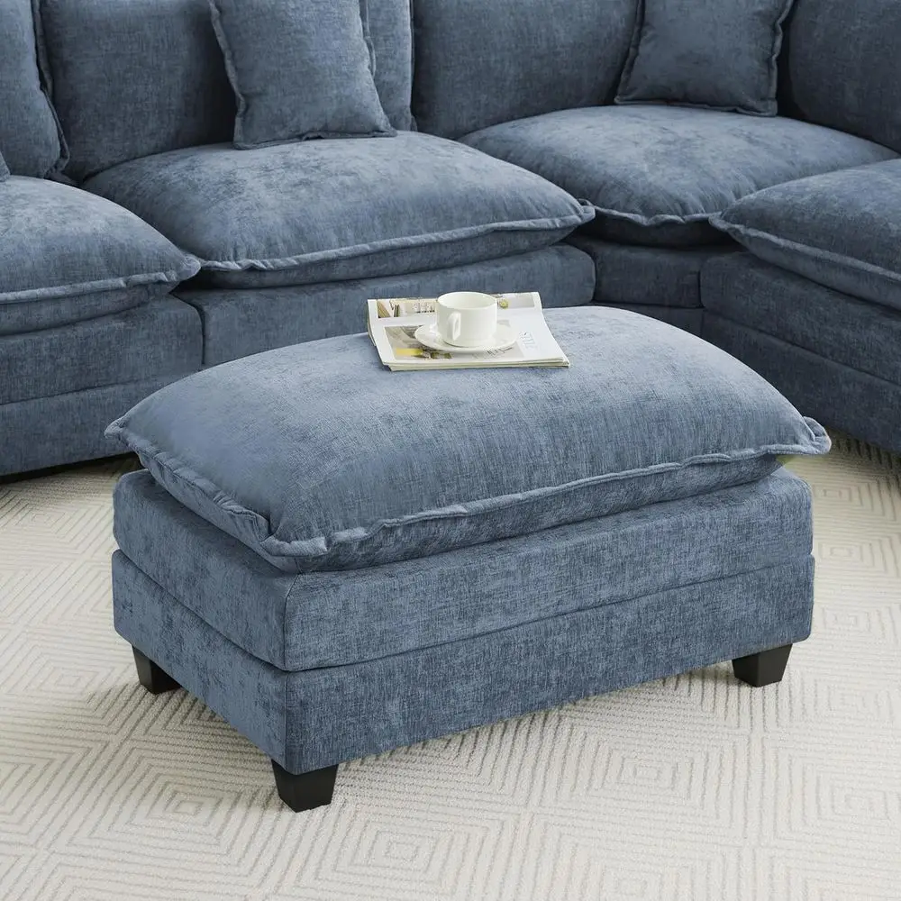 35 Inch Chenille Cloud Ottoman, Reclining Ottoman or Sectional Sofa, Blue
35 Inch Chenille Cloud Ottoman, Reclining Ottoman or Sectional Sofa, Blue