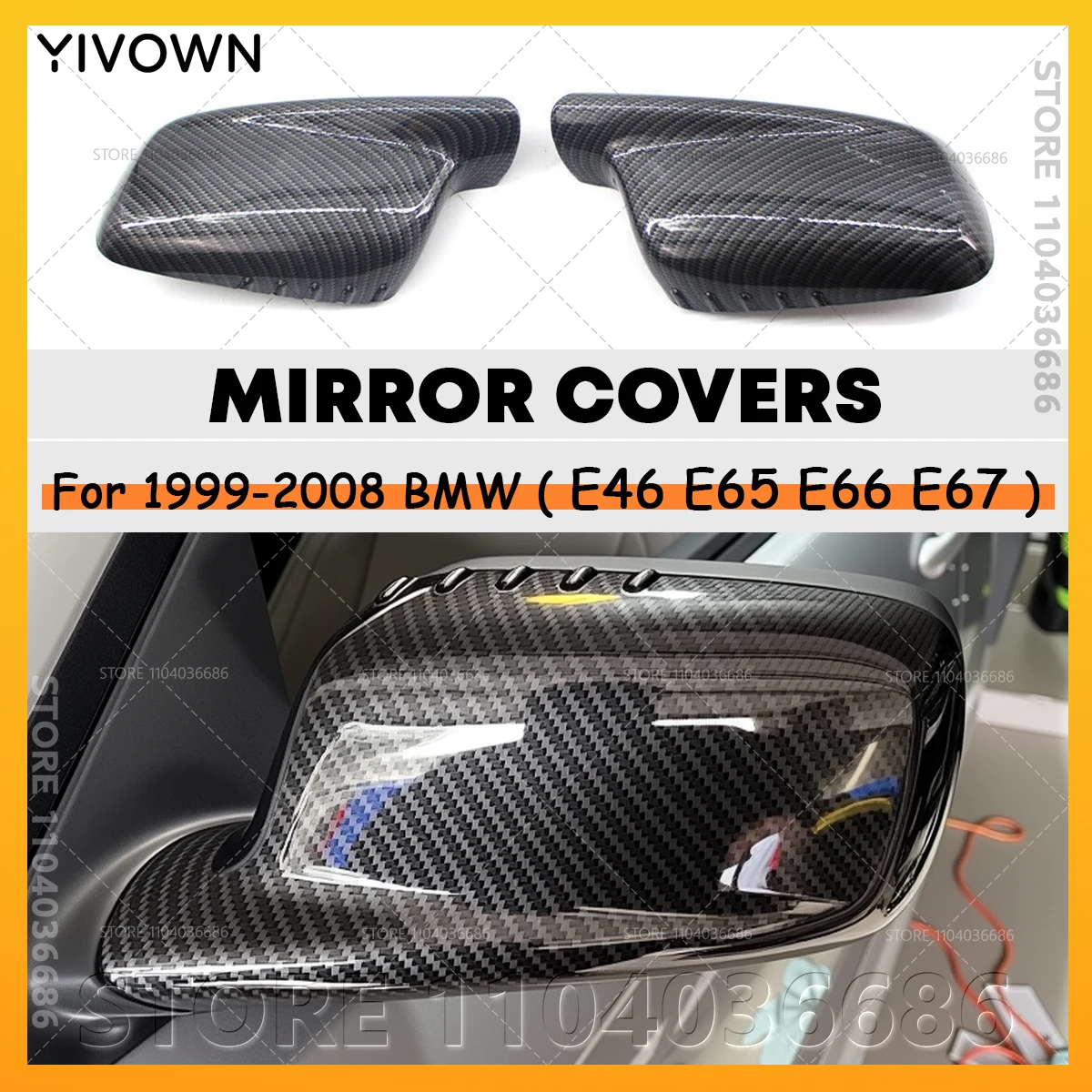 For 1999-2008 BMW E65 E66 E67 E46 Coupe E46 Cabrio 1Pair Car Rearview Mirror Covers Trim Caps 51167074235 51167074236
For 1999-2008 BMW E65 E66 E67 E46 Coupe E46 Cabrio 1Pair Car Rearview Mirror Covers Trim Caps 51167074235 51167074236