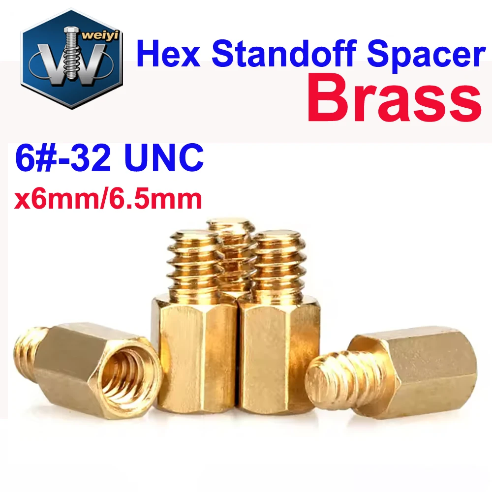 Weiyi 20pcs/Lot UNC 6#-32x6+4mm 6#-32x6.5+4mm Hex Brass Standoff Spacer Pillar For Pc Motherboard
Weiyi 20pcs/Lot UNC 6#-32x6+4mm 6#-32x6.5+4mm Hex Brass Standoff Spacer Pillar For Pc Motherboard
