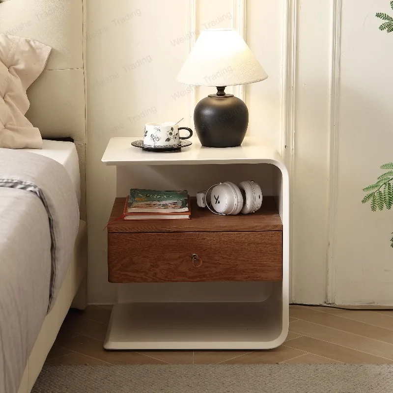 Modern simple solid wood paint bedside table antique storage minimalist niche design bedroom locker
Modern simple solid wood paint bedside table antique storage minimalist niche design bedroom locker