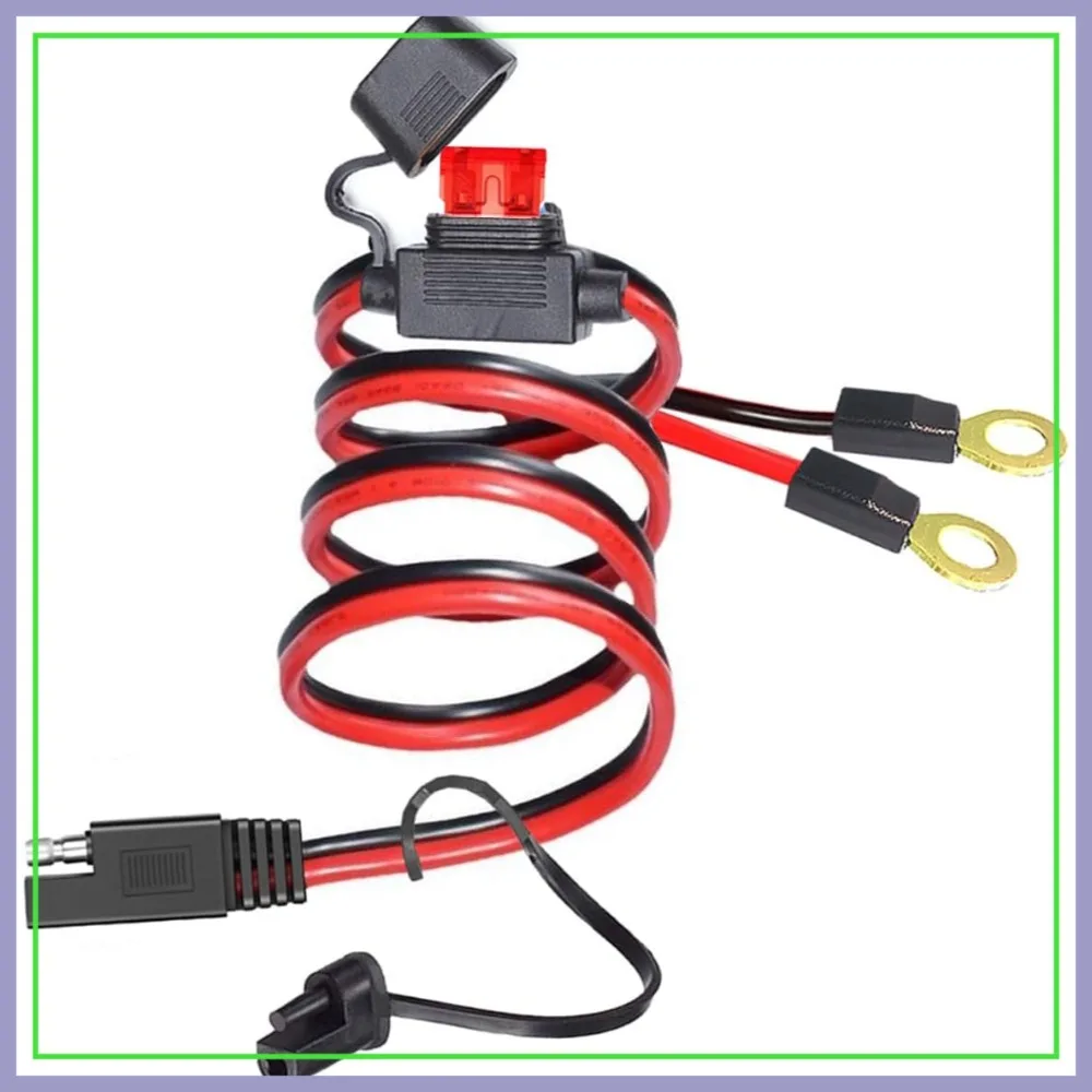 16AWG SAE Battery Extension Cable 2FT with 10A Fuse, Ring Terminal Harness for Motorcycle Cars (2 Pack)
16AWG SAE Battery Extension Cable 2FT with 10A Fuse, Ring Terminal Harness for Motorcycle Cars (2 Pack)
