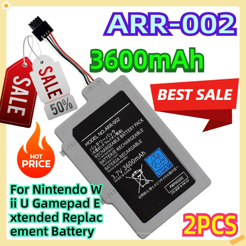 For Nintendo Wii U Gamepad Extended 3600mAh 3.7V Replacement Battery 2pcs
For Nintendo Wii U Gamepad Extended 3600mAh 3.7V Replacement Battery 2pcs