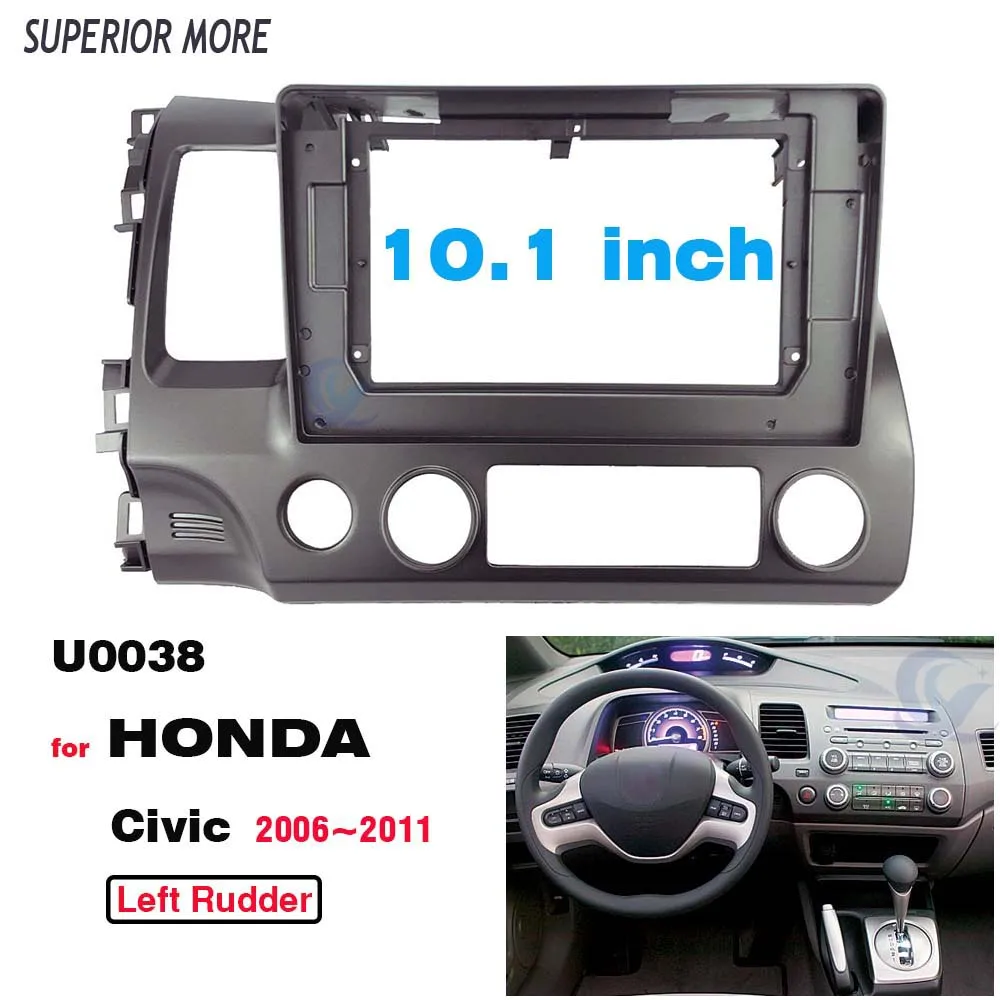 Для Honda Civic 2006: 2DIN 10.1-дюймовая автомагнитола Android 10, рамка-панель из ABS+PC, комплект для установки в приборную панель, HD-радио
Для Honda Civic 2006: 2DIN 10.1-дюймовая автомагнитола Android 10, рамка-панель из ABS+PC, комплект для установки в приборную панель, HD-радио