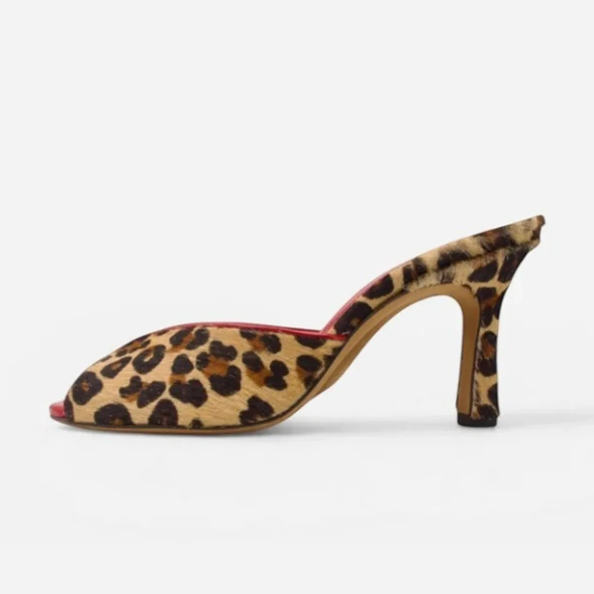 Arden Furtado Summer leopard print Peep toe Slippers Round toe pull-on Stilettos heels Sexy Word slippers horsehair Mules
Arden Furtado Summer leopard print Peep toe Slippers Round toe pull-on Stilettos heels Sexy Word slippers horsehair Mules