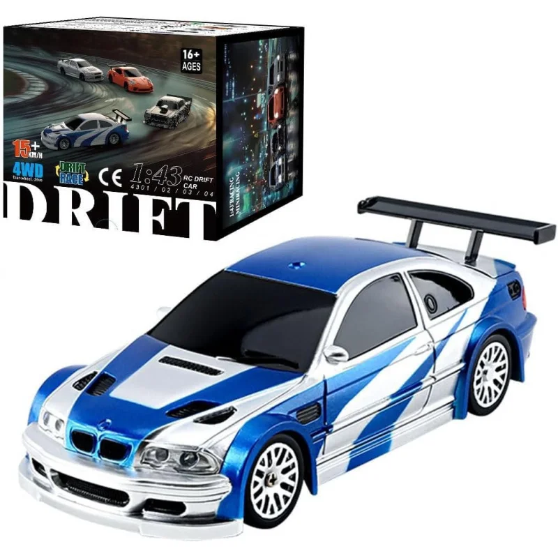 RC Drift Car - 1:43 Remote Control Car 2.4GHz Mini Drift Cars Racing High Speed Drift Car Model with LED Lights for RC Toys Gift