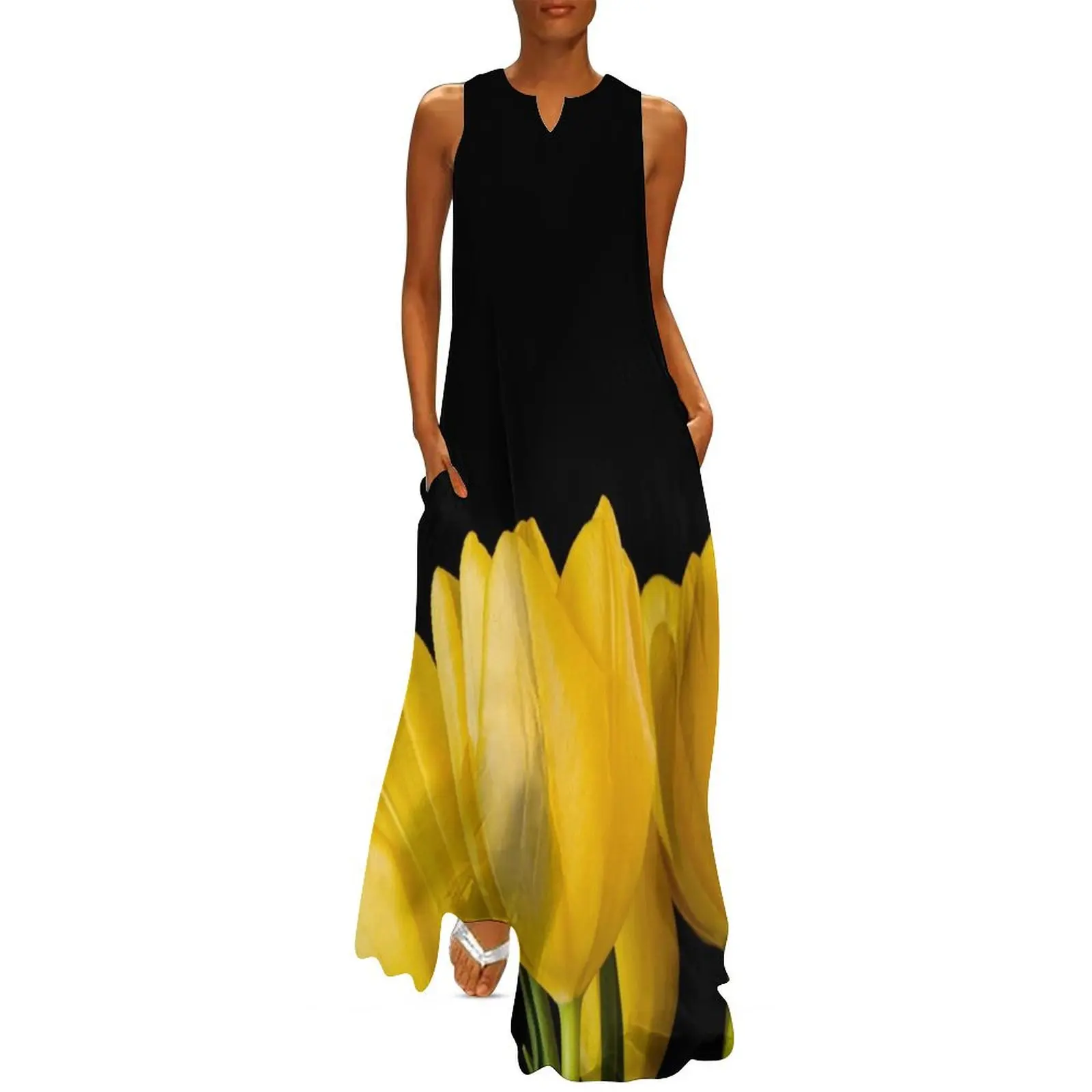 Beautiful and Big Yellow Tulip Design Long Dress fairy dress elegant dresses plus sizes beach dresses
Beautiful and Big Yellow Tulip Design Long Dress fairy dress elegant dresses plus sizes beach dresses