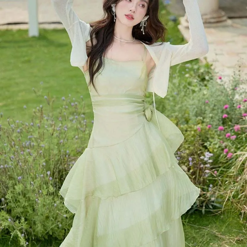 Pure Desire Style Two-Piece Set with Cardigan And Irregular Strap Dress Lightweight Summer Fashion for Women
Pure Desire Style Two-Piece Set with Cardigan And Irregular Strap Dress Lightweight Summer Fashion for Women