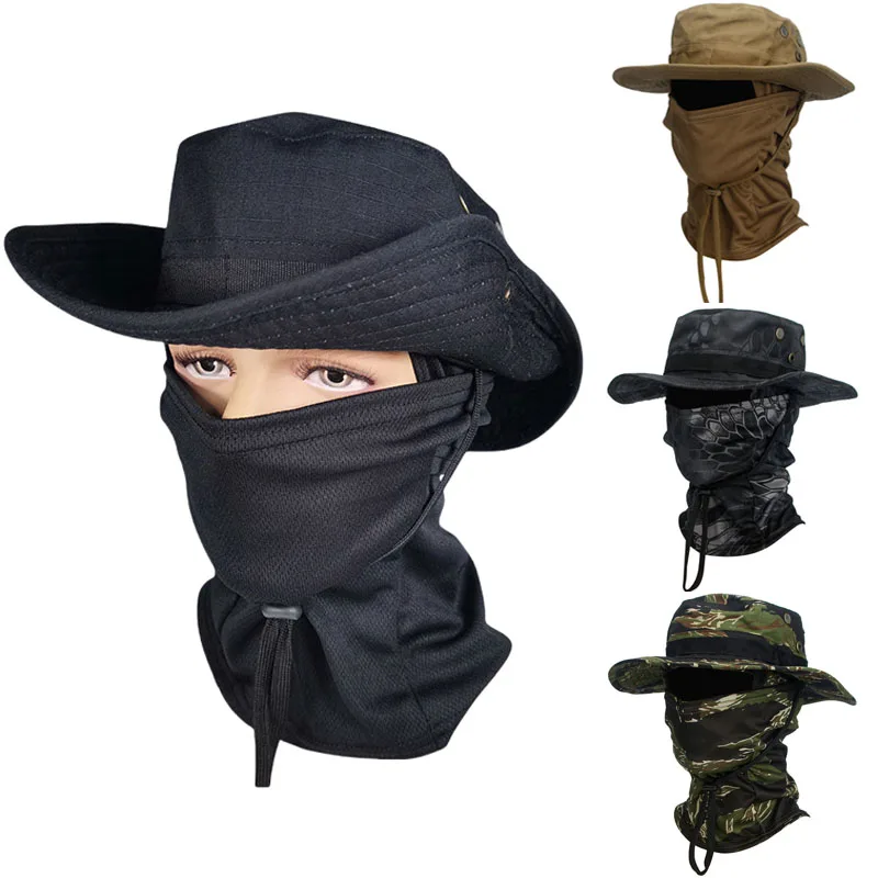 Камуфляжная кепка Boonie, маска для лица, комплект для мужчин, альпинизм, охота, кемпинг, Балаклава, шляпа, костюм с широкими полями, спортивная шапка для рыбалки
Камуфляжная кепка Boonie, маска для лица, комплект для мужчин, альпинизм, охота, кемпинг, Балаклава, шляпа, костюм с широкими полями, спортивная шапка для рыбалки