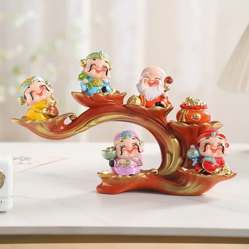 New Year decorations five blessings God of wealth Fu Lu Shouxi decoration living room desktop feng shui decorative pieces
New Year decorations five blessings God of wealth Fu Lu Shouxi decoration living room desktop feng shui decorative pieces