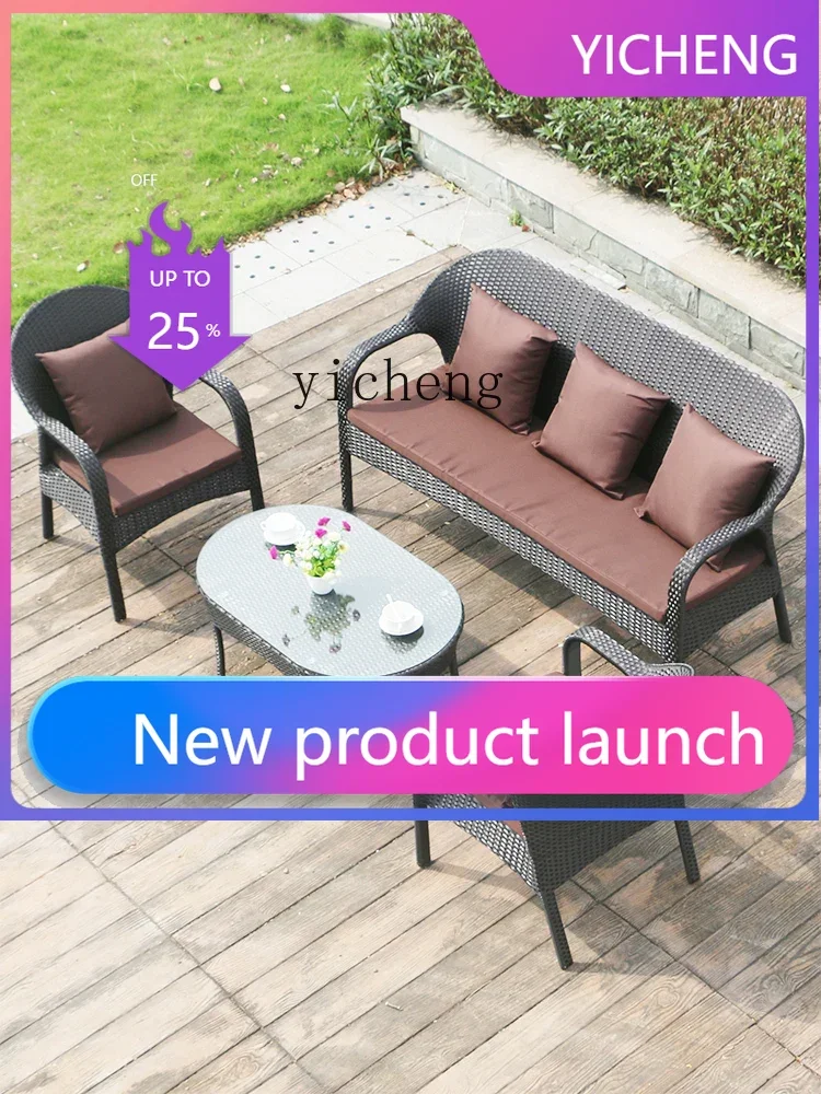 LYY outdoor rattan sofa three-person balcony leisure living room rattan table and chairs open-air garden coffee table courtyard
LYY outdoor rattan sofa three-person balcony leisure living room rattan table and chairs open-air garden coffee table courtyard