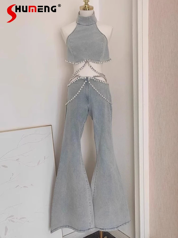 Sexy Rhinestone Chain Vests Fashion Women 2025 Summer New Nice Pant Sets Sexy Girl Jeans Feminine Sleeveless Tops Trousers Sets
Sexy Rhinestone Chain Vests Fashion Women 2025 Summer New Nice Pant Sets Sexy Girl Jeans Feminine Sleeveless Tops Trousers Sets