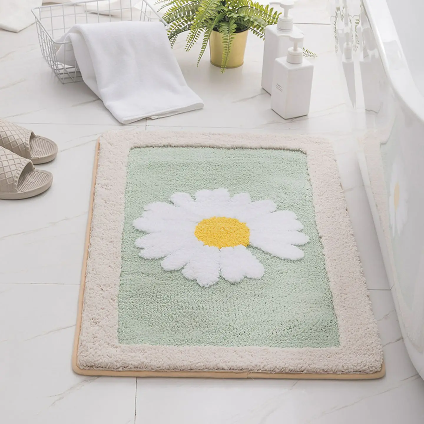 Впитывающий коврик Daisy Batoom для унитаза, противоскользящий коврик для ног, дверной коврик, ковер с батомой, ковер для спальни, ковер для домашнего использования
Впитывающий коврик Daisy Batoom для унитаза, противоскользящий коврик для ног, дверной коврик, ковер с батомой, ковер для спальни, ковер для домашнего использования