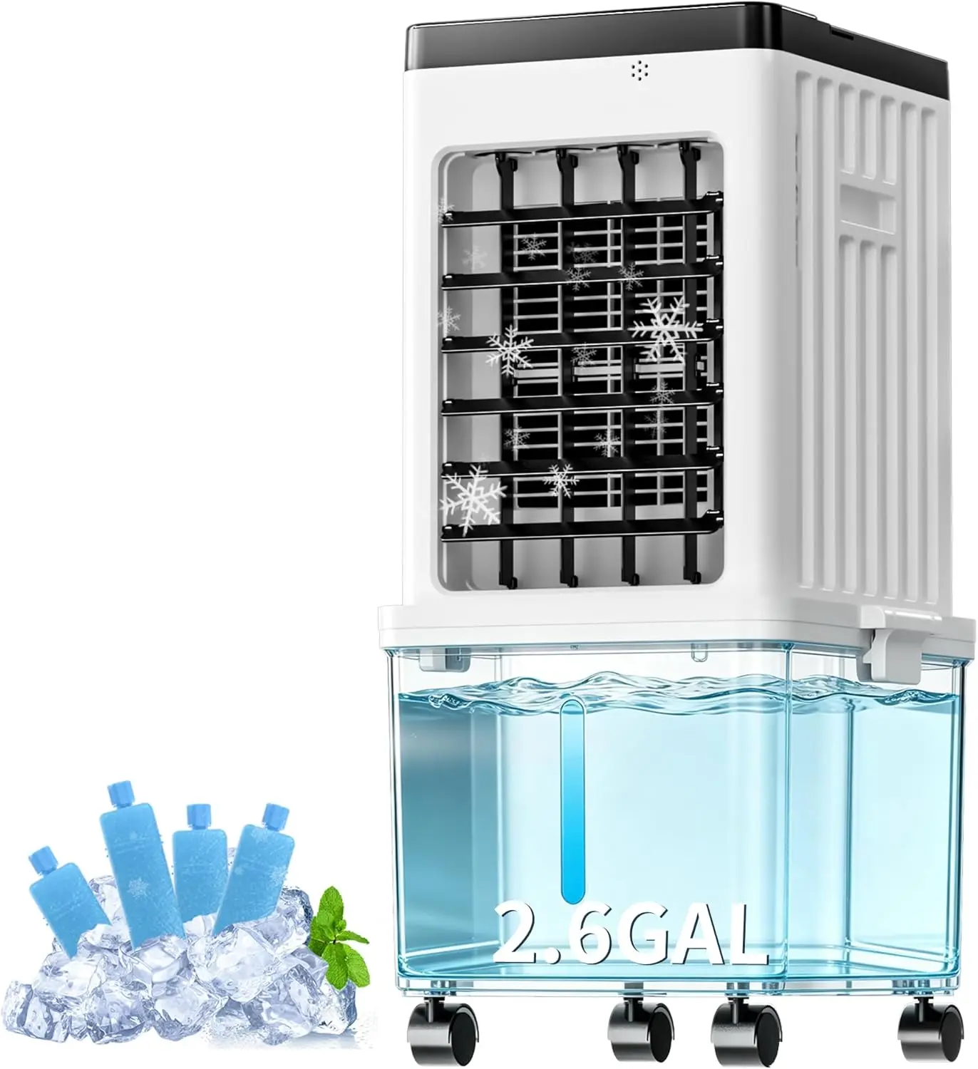 Portable Swamp Cooler, 2.6 Gal Evaporative Air Conditioner with 3 Speeds, Fast Cooling for Bedroom & Office
Portable Swamp Cooler, 2.6 Gal Evaporative Air Conditioner with 3 Speeds, Fast Cooling for Bedroom & Office