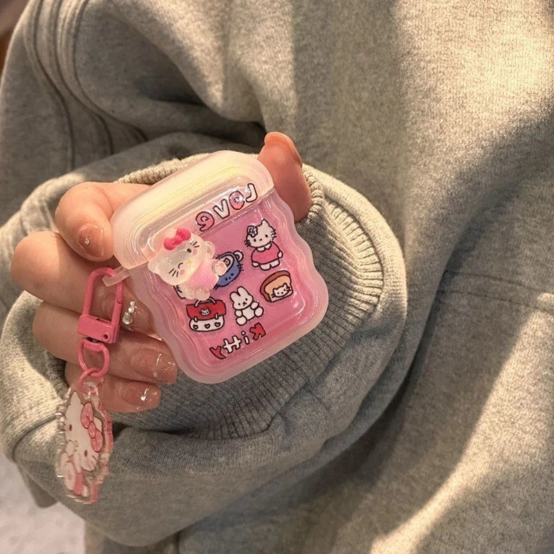 Sanrio Kawaii Hello Kitty Anime Anti-Fall Bluetooth Ear Case Sweet Cute Cartoon Earphone Case Pendant Lovely Gifts for Girls
Sanrio Kawaii Hello Kitty Anime Anti-Fall Bluetooth Ear Case Sweet Cute Cartoon Earphone Case Pendant Lovely Gifts for Girls