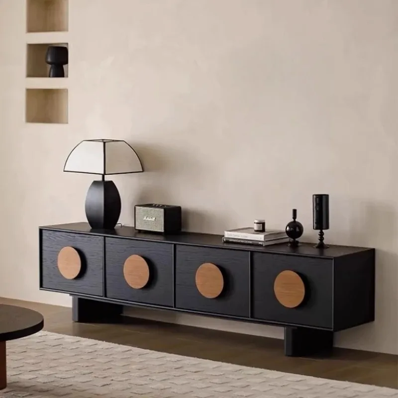 Nordic solid wood retro TV cabinet, ancient French modern simple living room, small floor-to-ceiling model, black original
Nordic solid wood retro TV cabinet, ancient French modern simple living room, small floor-to-ceiling model, black original