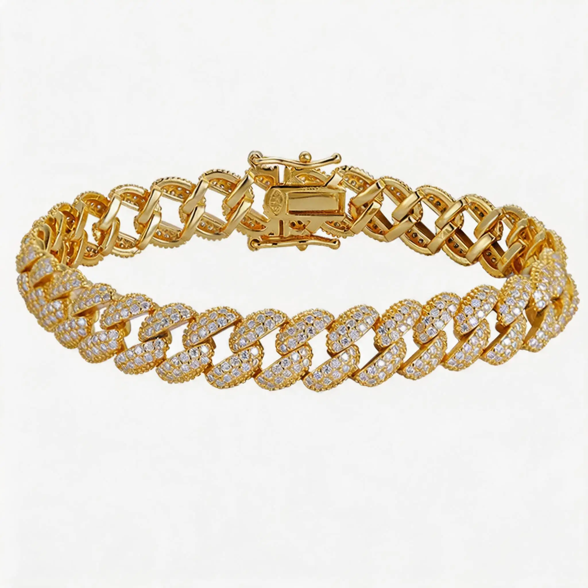 Luxury PT950 Platinum 18K Gold Moissanite Cuban Chain Bracelet Full Diamond Men Women Hip Hop
Luxury PT950 Platinum 18K Gold Moissanite Cuban Chain Bracelet Full Diamond Men Women Hip Hop