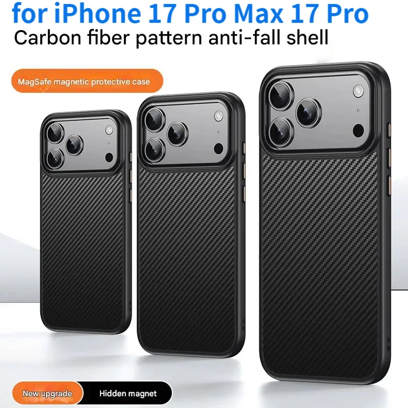 600D carbon fiber texture for Magsafe for iPhone 17 Pro Max 17 Pro protective case metal lens cover magnetic attraction wireless
600D carbon fiber texture for Magsafe for iPhone 17 Pro Max 17 Pro protective case metal lens cover magnetic attraction wireless